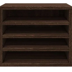 vidaXL Organizador escritorio madera ingeniería marrón 36x26x29,5 cm Marr&oacute;n roble Discount