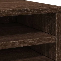 vidaXL Organizador escritorio madera ingeniería marrón 36x26x29,5 cm Marr&oacute;n roble Discount