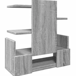 vidaXL Material De Oficina-Organizador escritorio madera ingeniería gris 49x20x52,5 cm