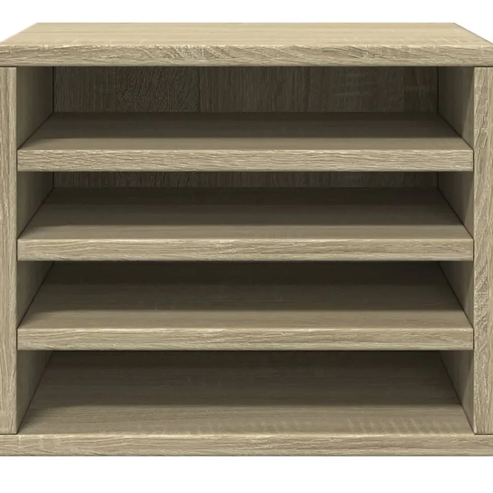 vidaXL Material De Oficina-Organizador escritorio madera color 36x26x29,5 cm