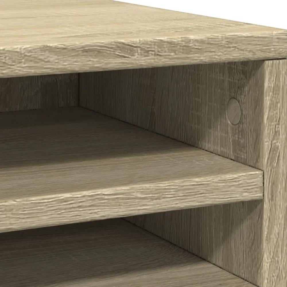 vidaXL Material De Oficina-Organizador escritorio madera color 36x26x29,5 cm
