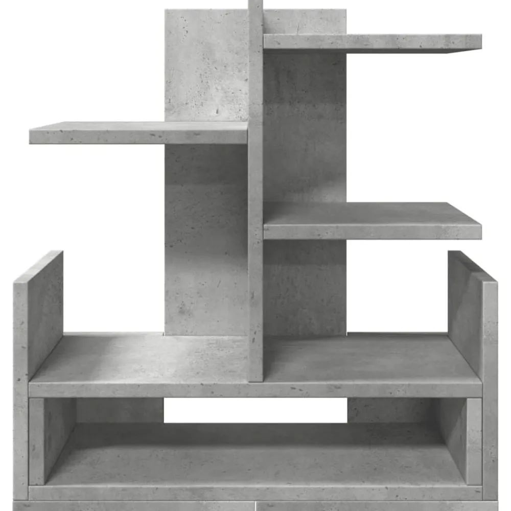 vidaXL Material De Oficina-Organizador escritorio madera ingeniería hormigón 49x20x52,5 cm