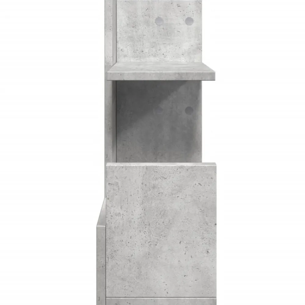 vidaXL Material De Oficina-Organizador escritorio madera ingeniería hormigón 49x20x52,5 cm