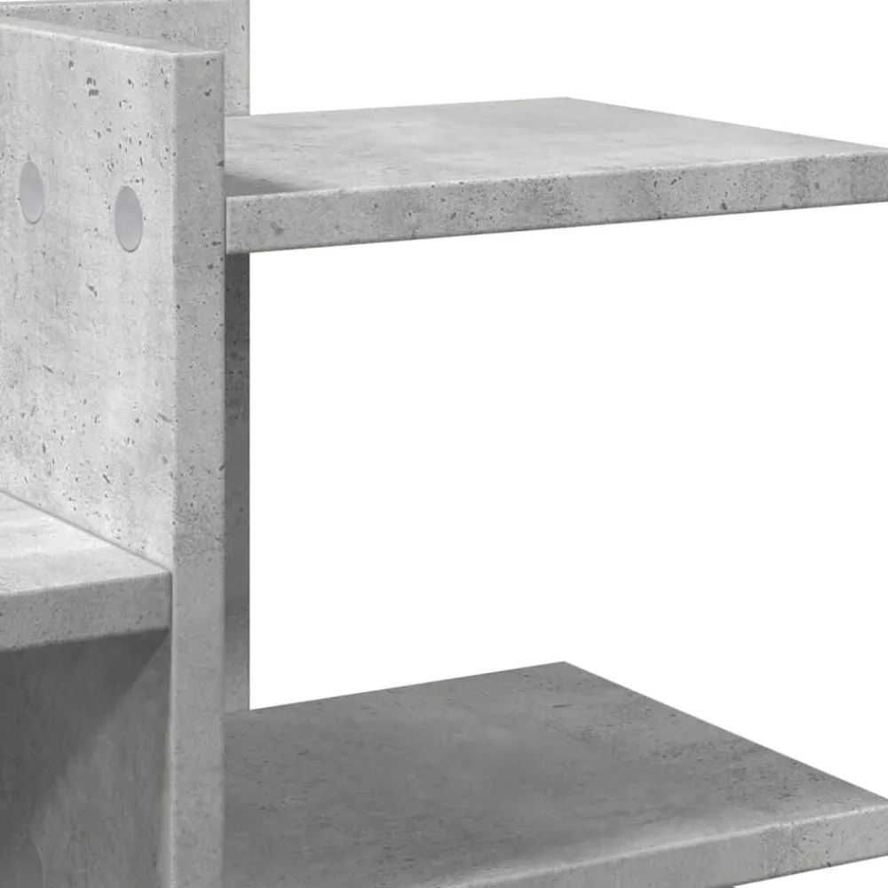 vidaXL Material De Oficina-Organizador escritorio madera ingeniería hormigón 49x20x52,5 cm