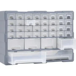 vidaXL Accesorios De Bricolaje-Organizador multicajones con 38 cajones 52x16x37,5 cm