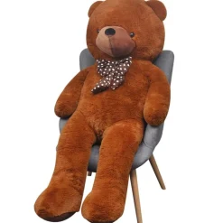 vidaXL Juguetes-Oso de peluche grande XXL marrón 85 cm