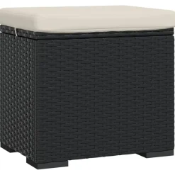 vidaXL Otomanas-Otomana con cojines 2 uds 40x30x40 cm ratán sintético