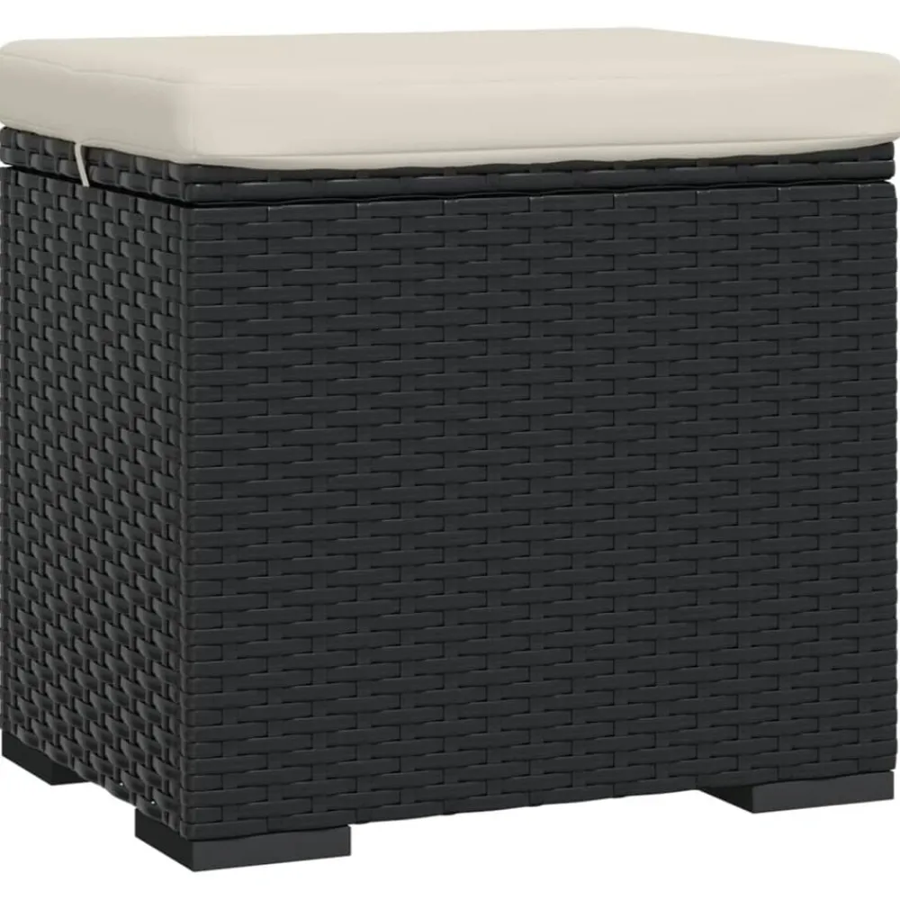vidaXL Otomanas-Otomana con cojines 2 uds 40x30x40 cm ratán sintético