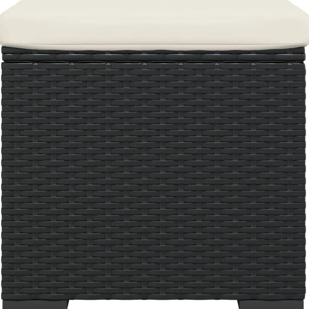 vidaXL Otomanas-Otomana con cojines 2 uds 40x30x40 cm ratán sintético
