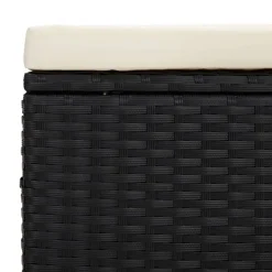 vidaXL Otomanas-Otomana con cojines 2 uds 40x30x40 cm ratán sintético
