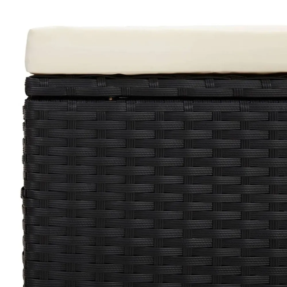 vidaXL Otomanas-Otomana con cojines 2 uds 40x30x40 cm ratán sintético