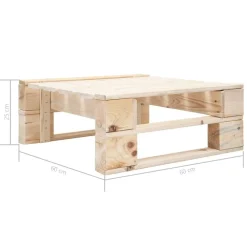vidaXL Muebles De Jardín-Otomana de palés para jardín madera