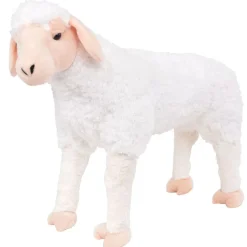 vidaXL Juguetes-Oveja de peluche de pie blanca XXL