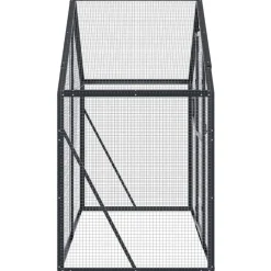 vidaXL Productos Para Mascotas-Pajarera de aluminio gris 179x100x185 m