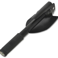 vidaXL Pala plegable acero de carbono negra Hot