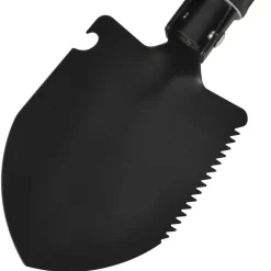 vidaXL Pala plegable acero de carbono negra Hot