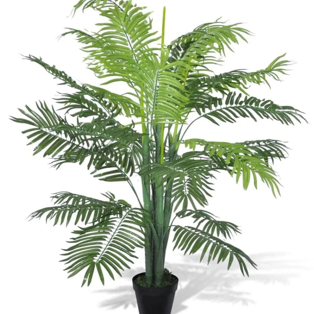 vidaXL Decoración-Palmera artificial Phoenix con macetero 130 cm