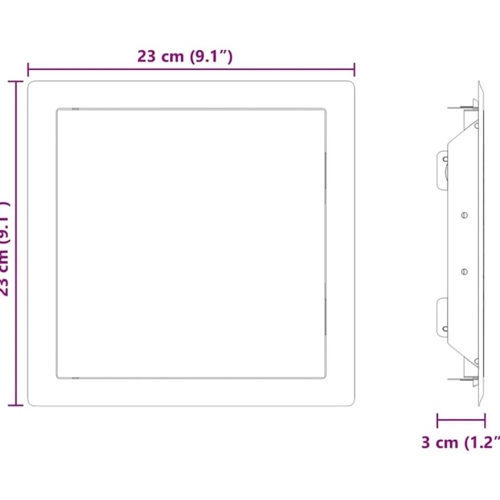 vidaXL Panel de acceso 2 pcs 23 x 23 x 3 cm Acero Hot