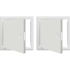 vidaXL Panel de acceso 2 pcs 23 x 23 x 3 cm Acero Discount