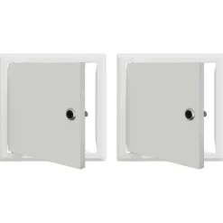 vidaXL Panel de acceso 2 pcs 23 x 23 x 3 cm Acero