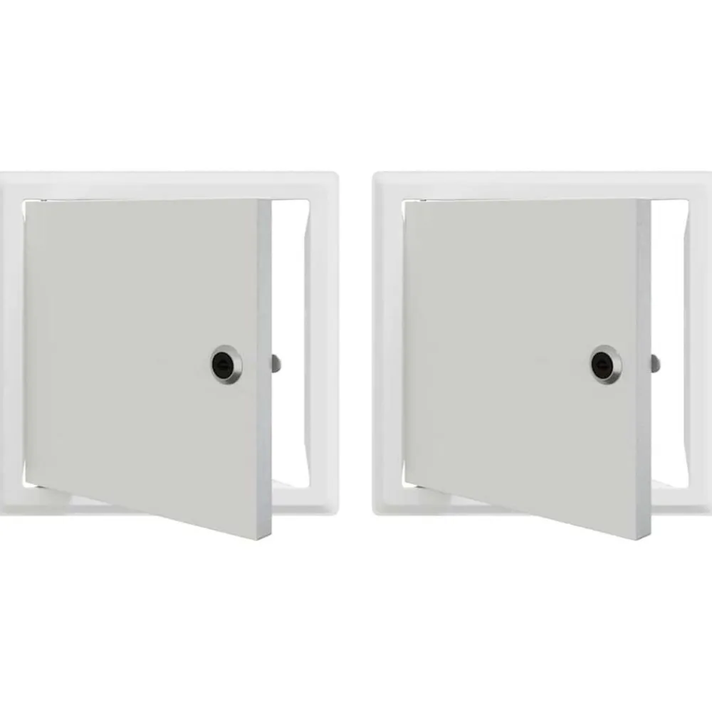 vidaXL Panel de acceso 2 pcs 23 x 23 x 3 cm Acero