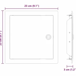 vidaXL Panel de acceso 2 pcs 23 x 23 x 3 cm Acero