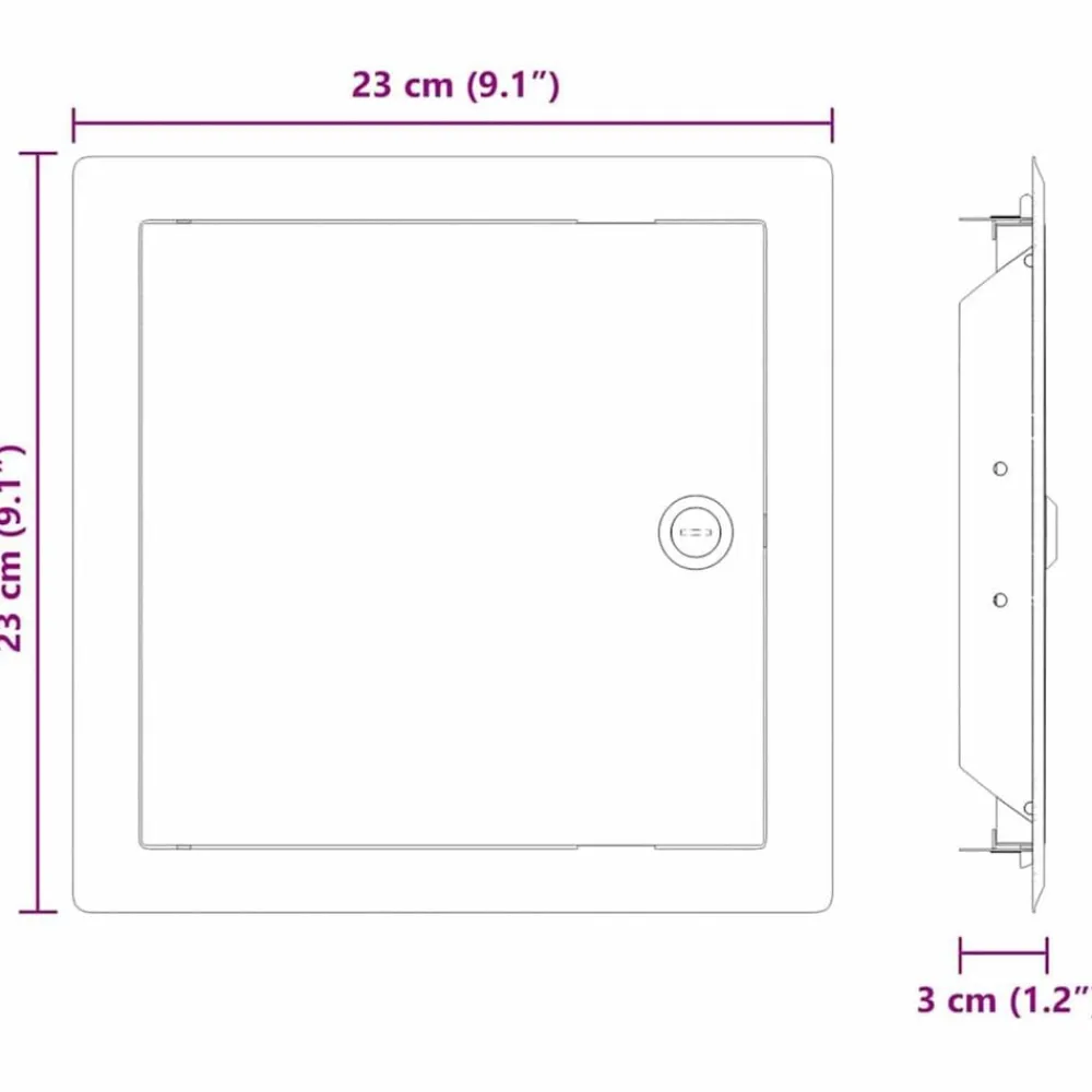 vidaXL Panel de acceso 2 pcs 23 x 23 x 3 cm Acero