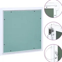 vidaXL Panel de acceso marco de aluminio y placa de yeso 200x200 mm Outlet