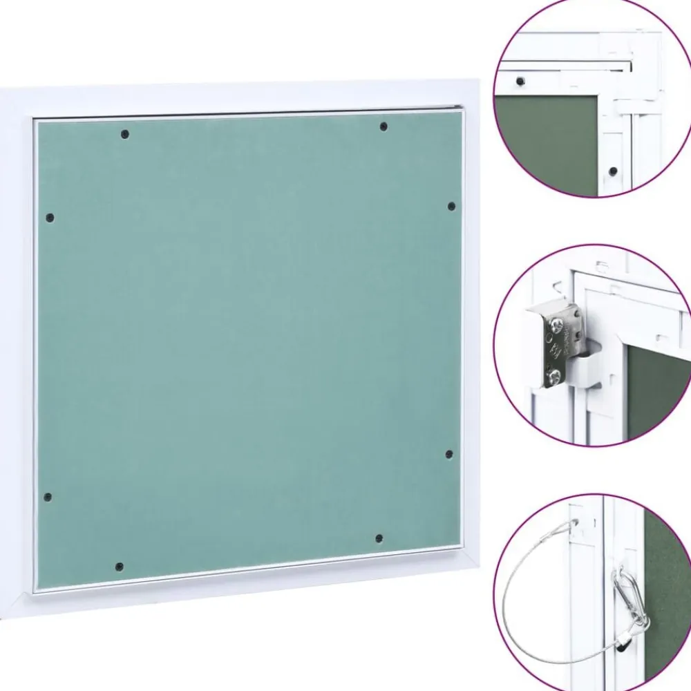 vidaXL Panel de acceso marco de aluminio y placa de yeso 200x200 mm Outlet