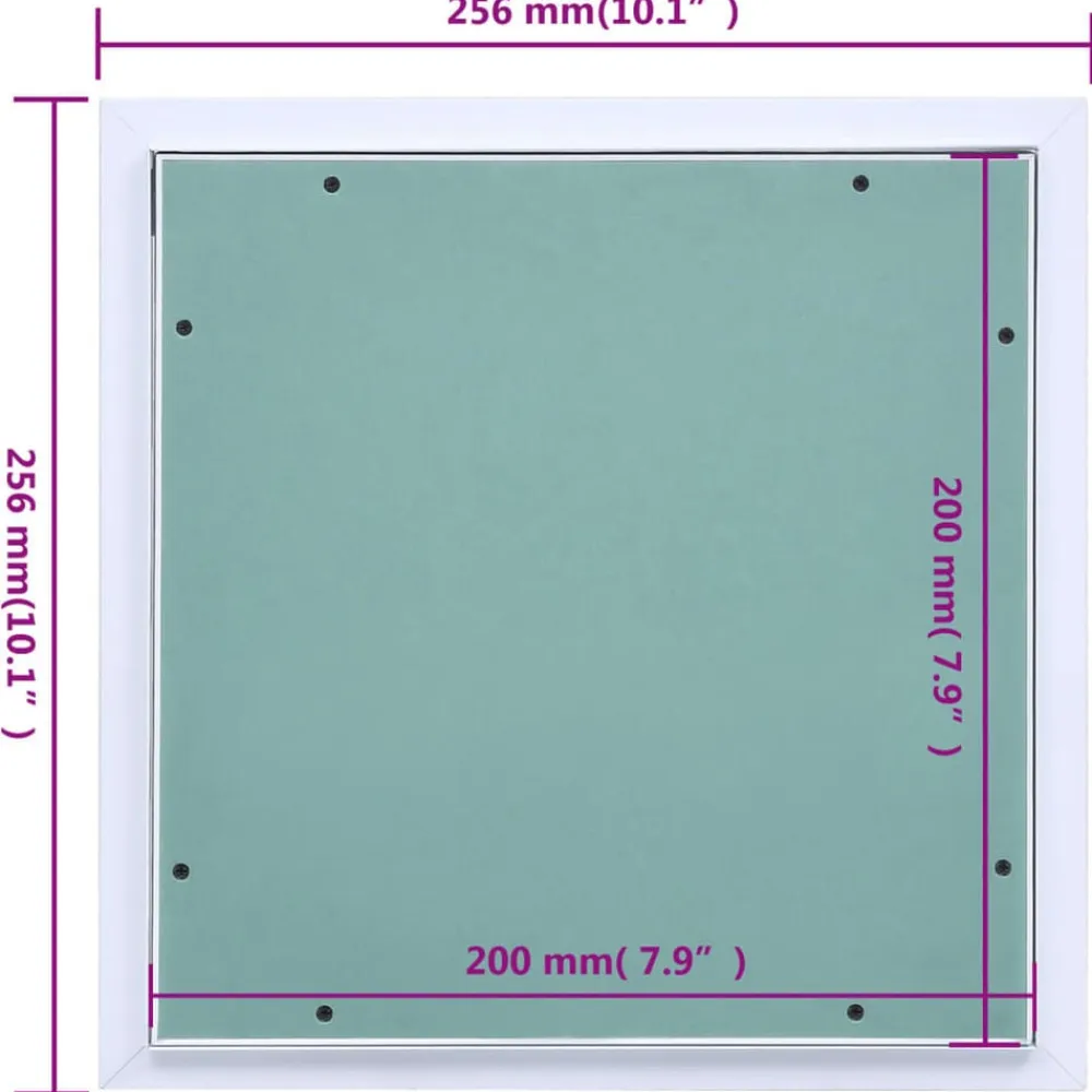 vidaXL Panel de acceso marco de aluminio y placa de yeso 200x200 mm Outlet