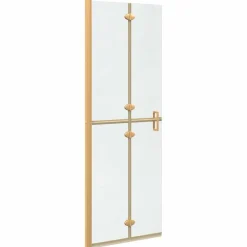 vidaXL Panel de ducha a ras de suelo Dorado 70 x 6,5 x 190 cm Marco dorado/vidrio transparente Clearance