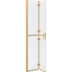 vidaXL Panel de ducha a ras de suelo Dorado 70 x 6,5 x 190 cm Marco dorado/vidrio transparente Clearance