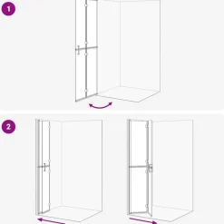 vidaXL Panel de ducha a ras de suelo Dorado 70 x 6,5 x 190 cm Marco dorado/vidrio transparente Clearance