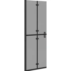 vidaXL Panel de ducha a ras de suelo Negro 70 x 6,5 x 190 cm Marco negro/cristal oscuro transparente Online
