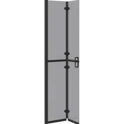 vidaXL Panel de ducha a ras de suelo Negro 70 x 6,5 x 190 cm Marco negro/cristal oscuro transparente Online