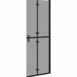 vidaXL Panel de ducha a ras de suelo Negro 70 x 6,5 x 190 cm Marco negro/cristal oscuro transparente Online