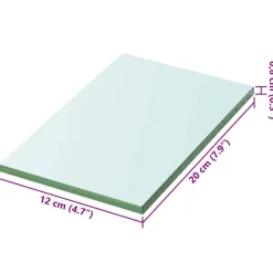 vidaXL Panel de estante vidrio claro 20x12 cm Hot
