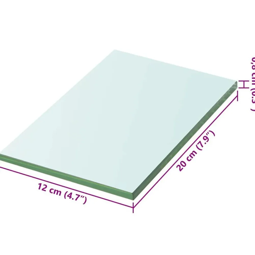 vidaXL Panel de estante vidrio claro 20x12 cm Hot