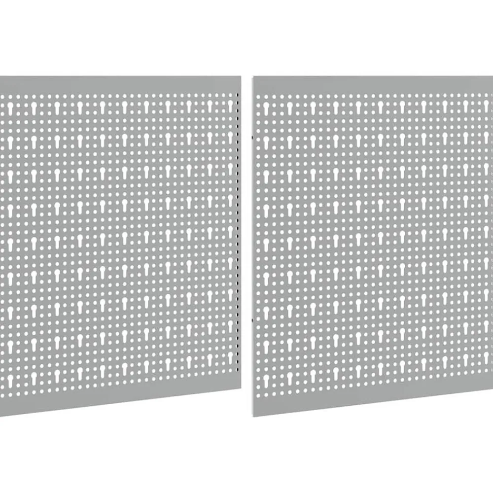 vidaXL Panel de Herramientas 2 pcs Gris 100 x 1 x 60 cm Best