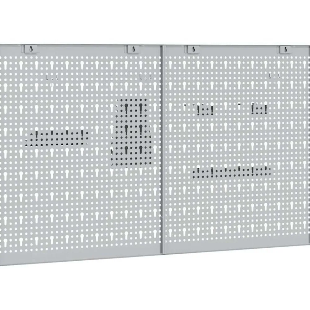 vidaXL Panel de Herramientas 2 pcs Gris 100 x 1 x 60 cm Best