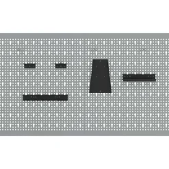 vidaXL Panel de Herramientas 2 pcs Gris 100 x 1 x 60 cm Best