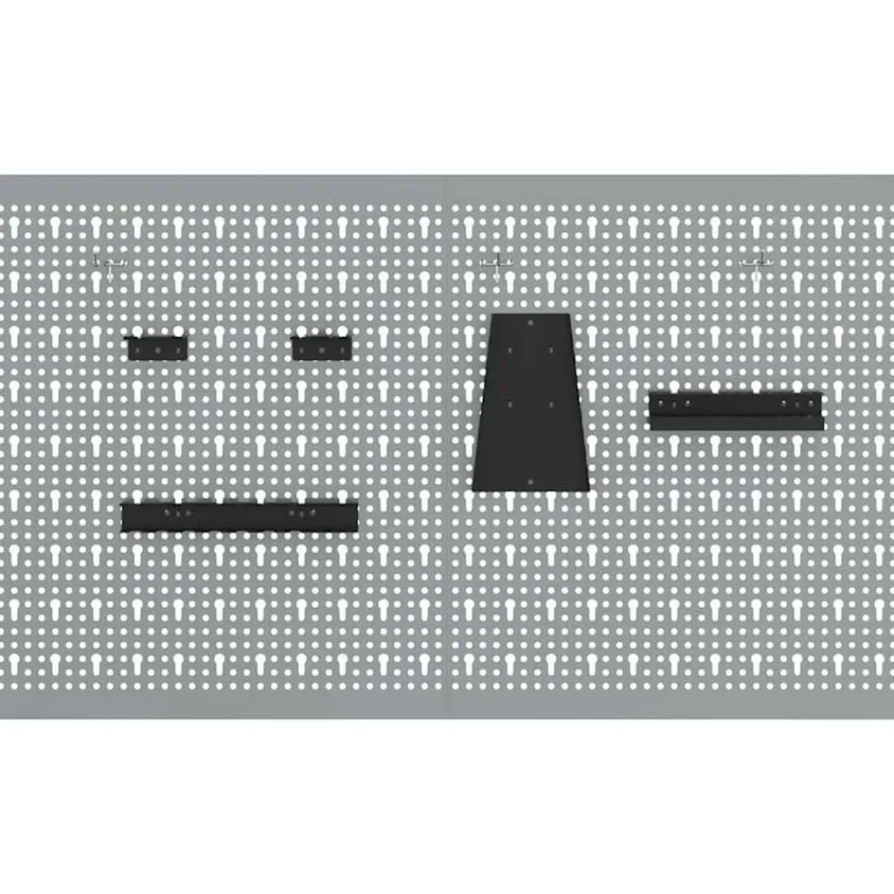 vidaXL Panel de Herramientas 2 pcs Gris 100 x 1 x 60 cm Best