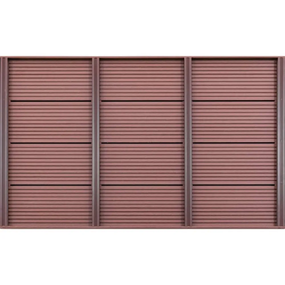 vidaXL Piscina Y Spa-Panel de suelo para ducha solar WPC marrón 101x63x5,5 cm