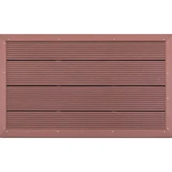vidaXL Piscina Y Spa-Panel de suelo para ducha solar WPC marrón 101x63x5,5 cm