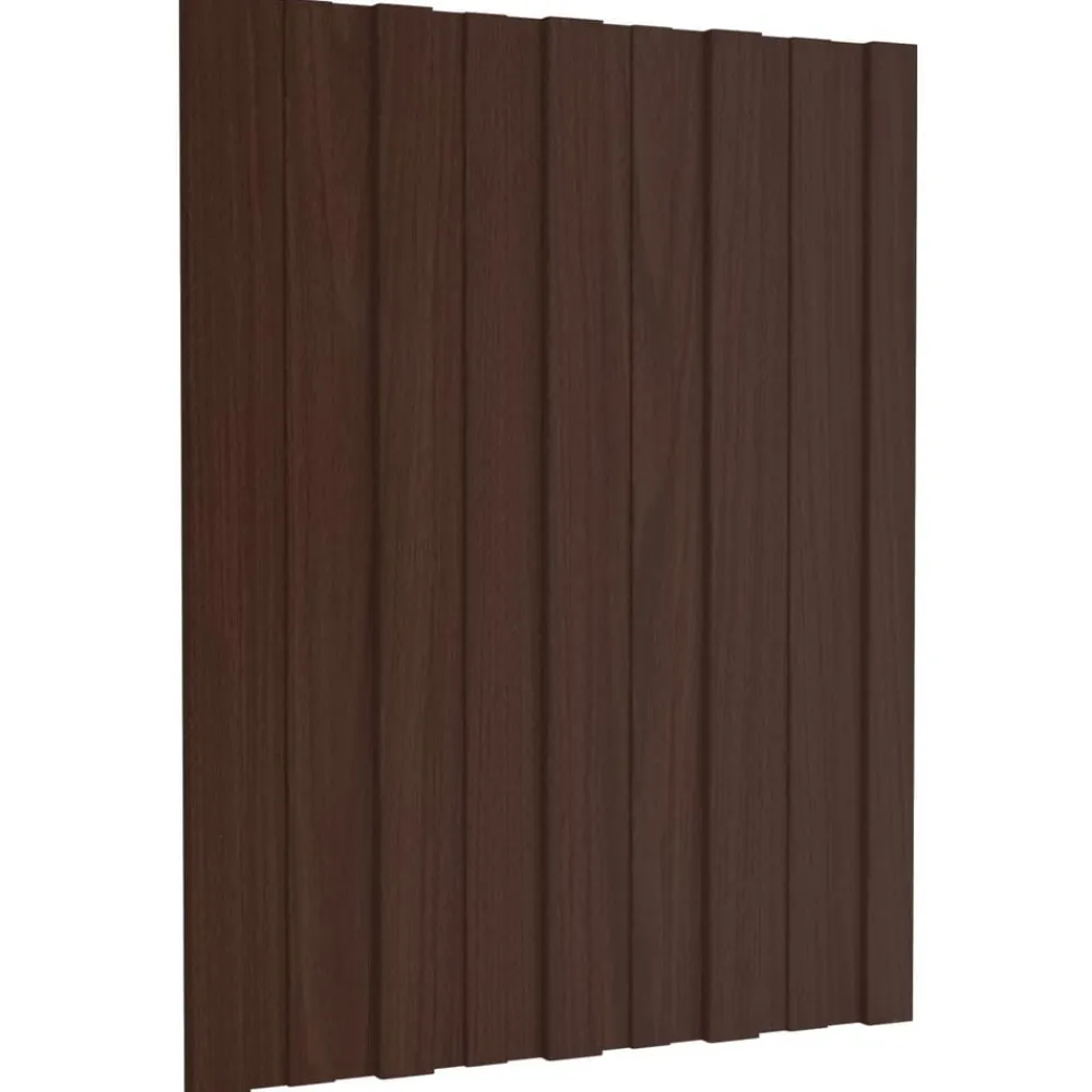 vidaXL Materiales De Construcción-Panel de techo 12 pcs Marrón 60 x 45 cm Acero galvanizado
