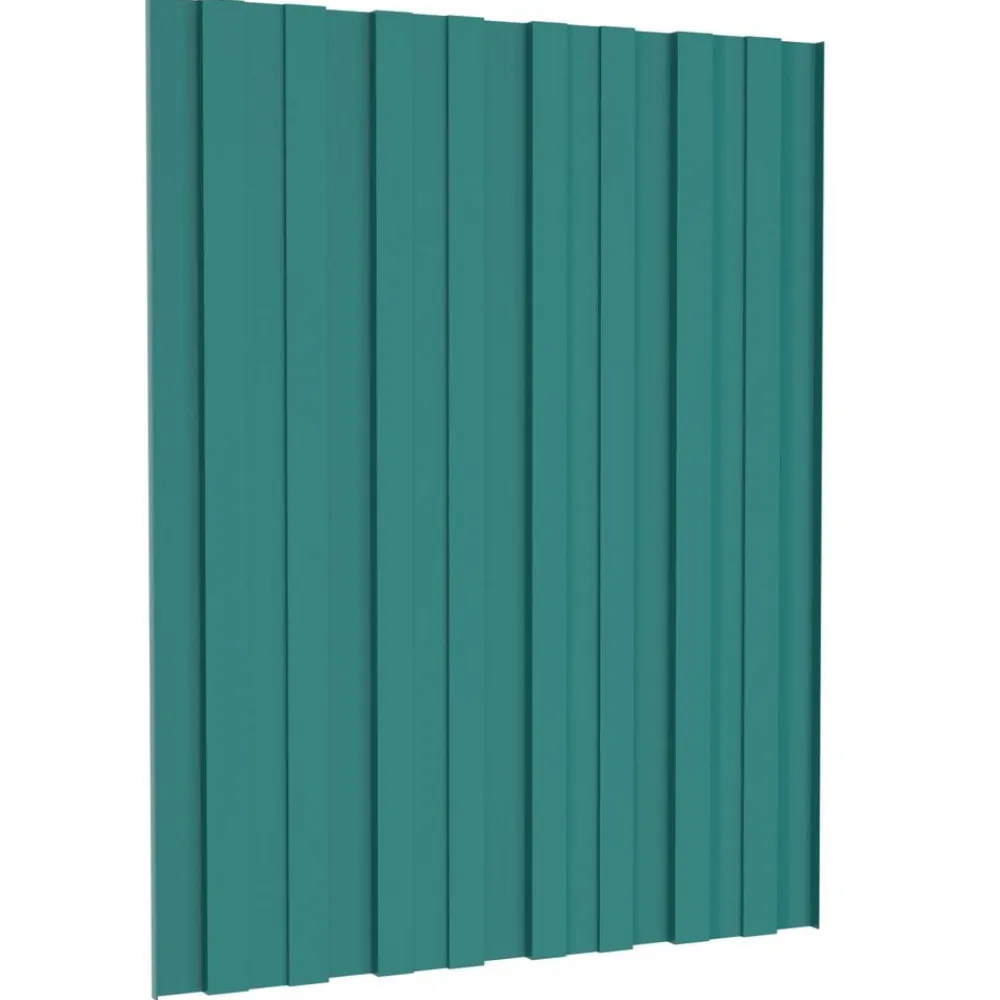 vidaXL Materiales De Construcción-Panel de techo 12 pcs 60 x 45 cm Acero galvanizado