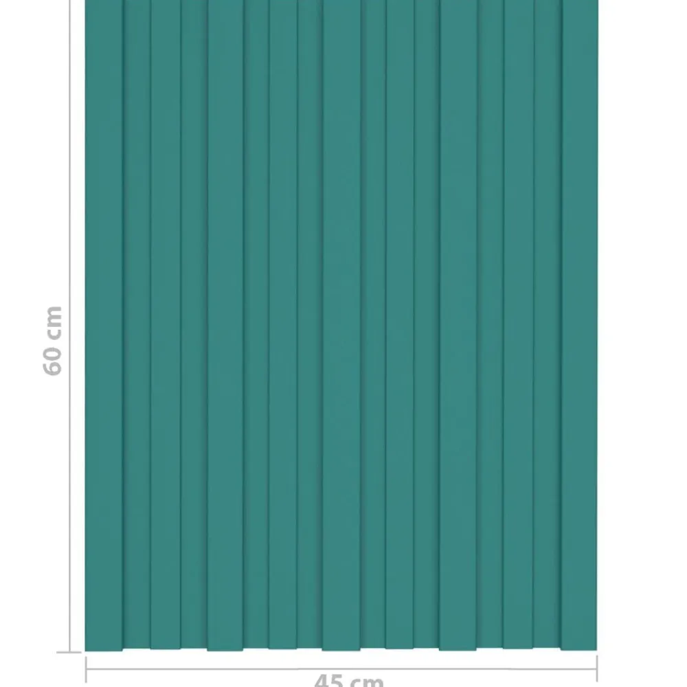vidaXL Materiales De Construcción-Panel de techo 12 pcs 60 x 45 cm Acero galvanizado