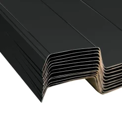 vidaXL Panel de techo 12 pcs 129 x 45 cm Acero galvanizado Antracita Clearance