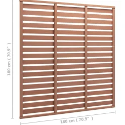 vidaXL Vallas De Jardín-Panel de valla con 1 poste WPC marrón 180x180 cm