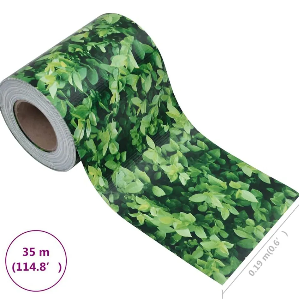vidaXL Vallas De Jardín-Panel de valla de PVC verde 35x0,19 m
